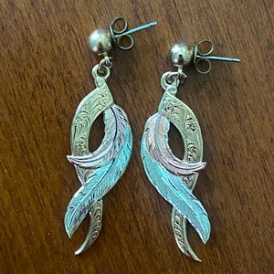 Montana Silversmiths Tri-color Feather Earrings